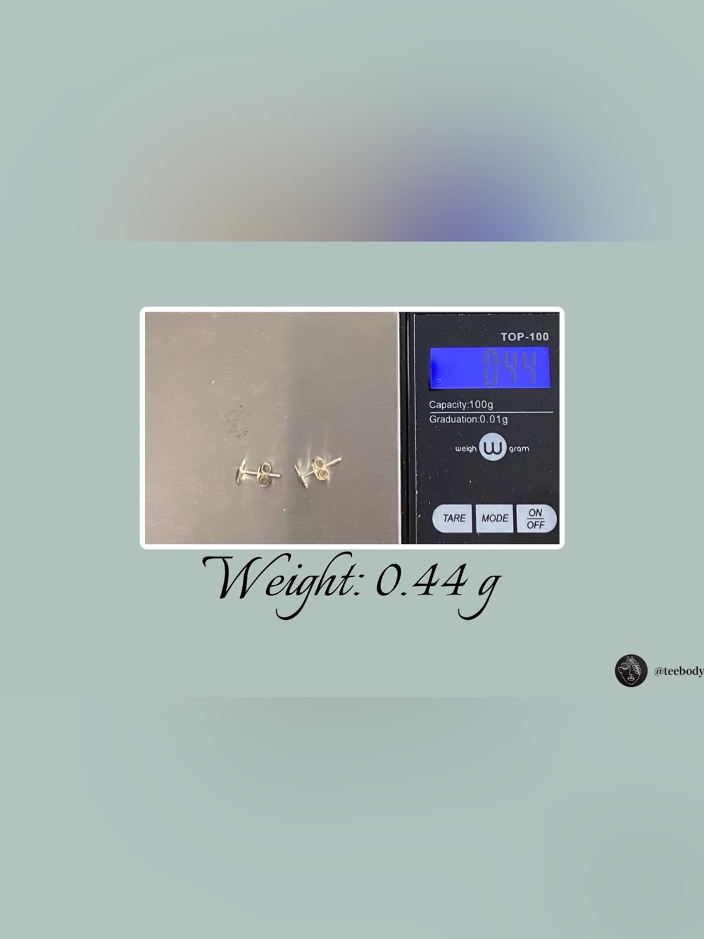 VTG NWT Sterling Silver .925 Tiny Mushroom Stud Earrings | Retro Boho Minimalist - Picture 6 of 8